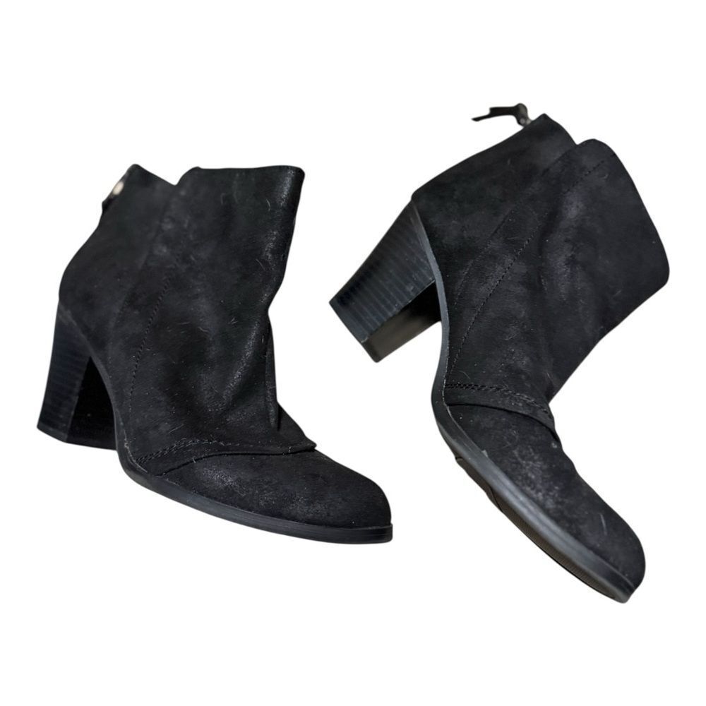 Bar III Jillian Black Faux Suede Ankle Boots Booties Size 7.5M